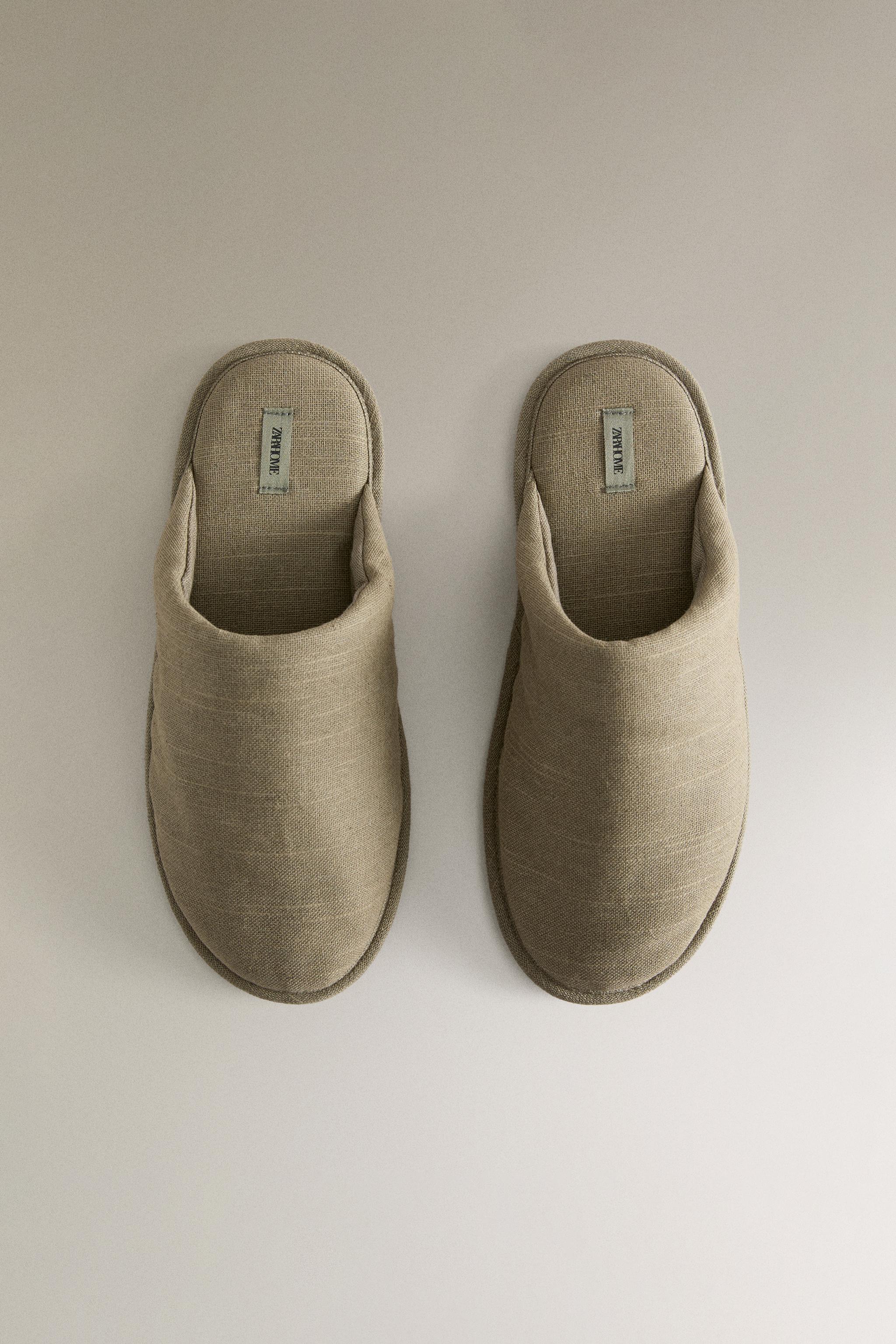 LINEN SLIPPERS